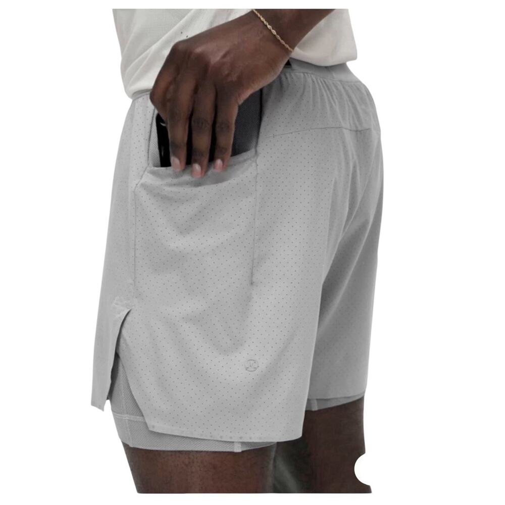 Lululemon Shorts Men Sz M ISEB FastFree Lined 5” Airflow Athleisure Gym LM7BAAS - Picture 5 of 15